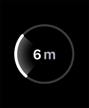 Precision Finding, valge edenemisriba osutab hinnangulisele kaugusele kaotatud iPhone'ist