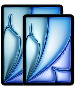 Vue de face d’un iPad Air 13 pouces et d’un iPad Air 11 pouces