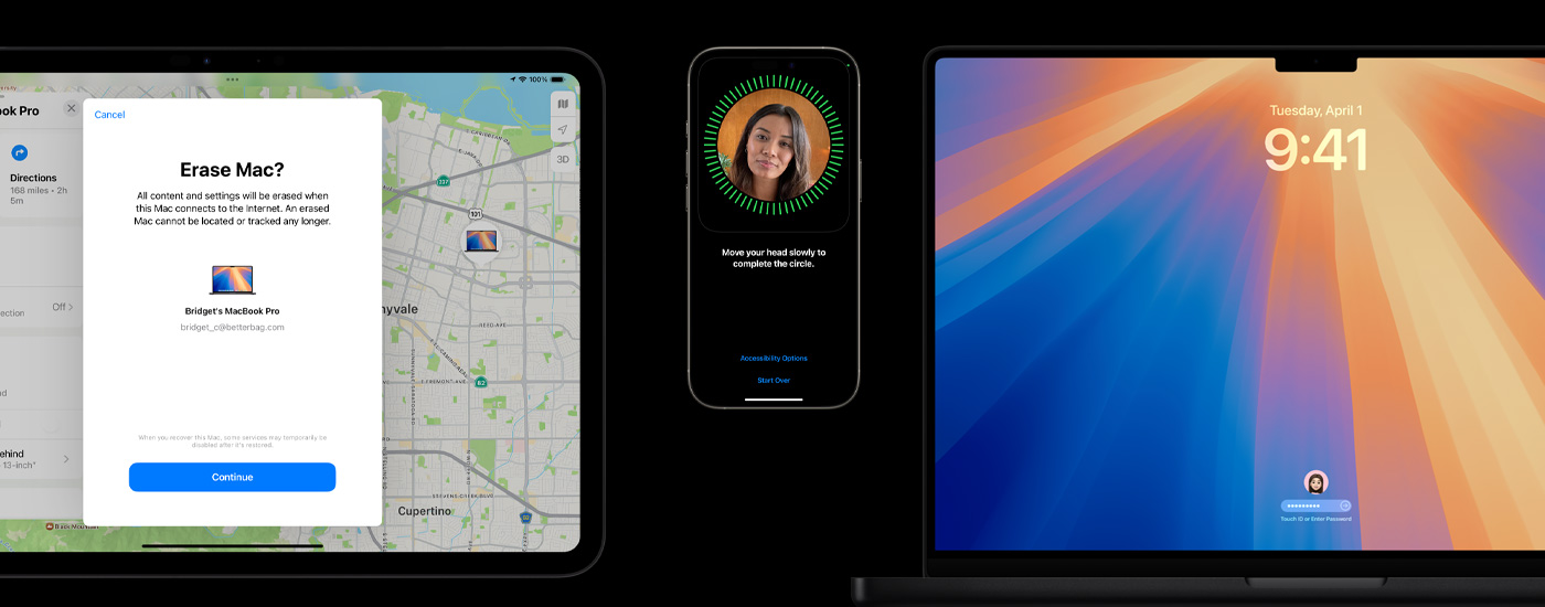 一部 iPad、一部 iPhone 和一部 Mac。