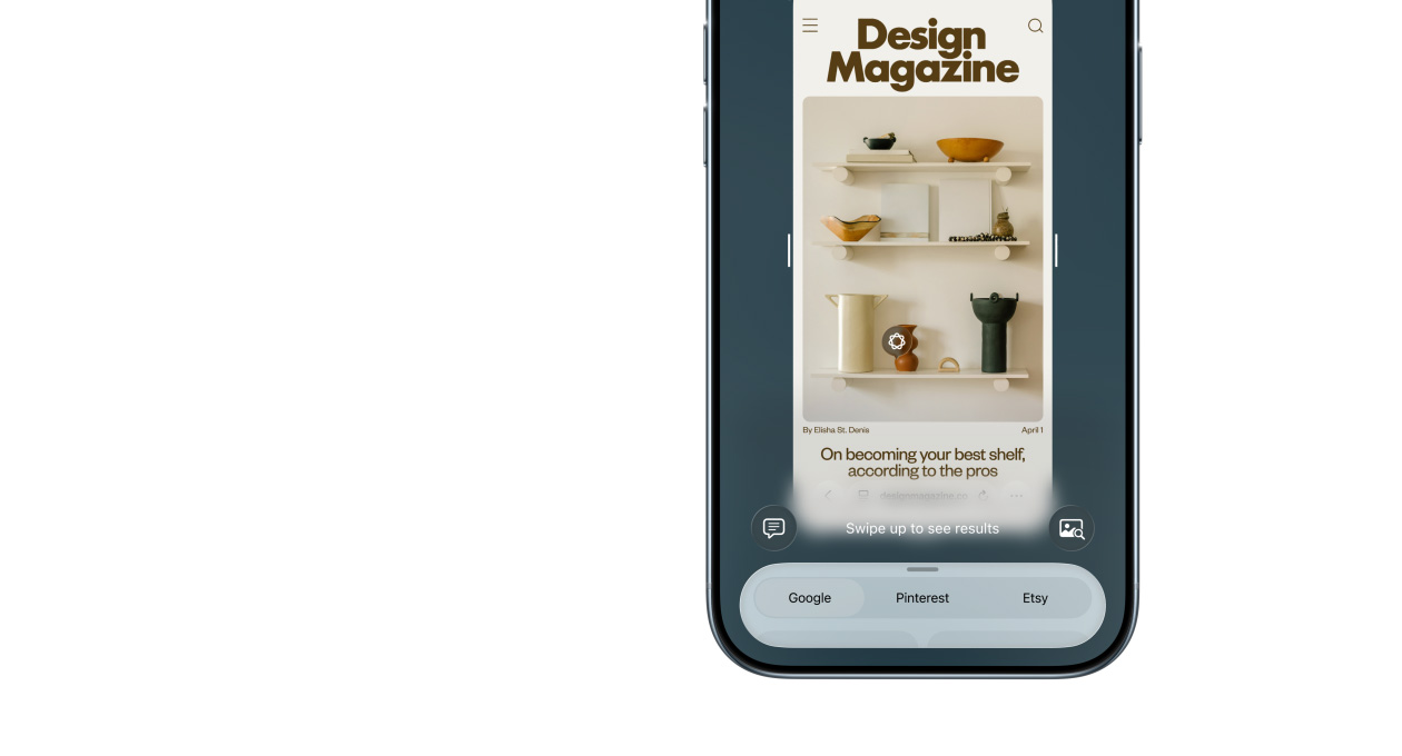 iPhone Air spredu, používa sa funkcia vizuálnej inteligencie, bočné tlačidlá