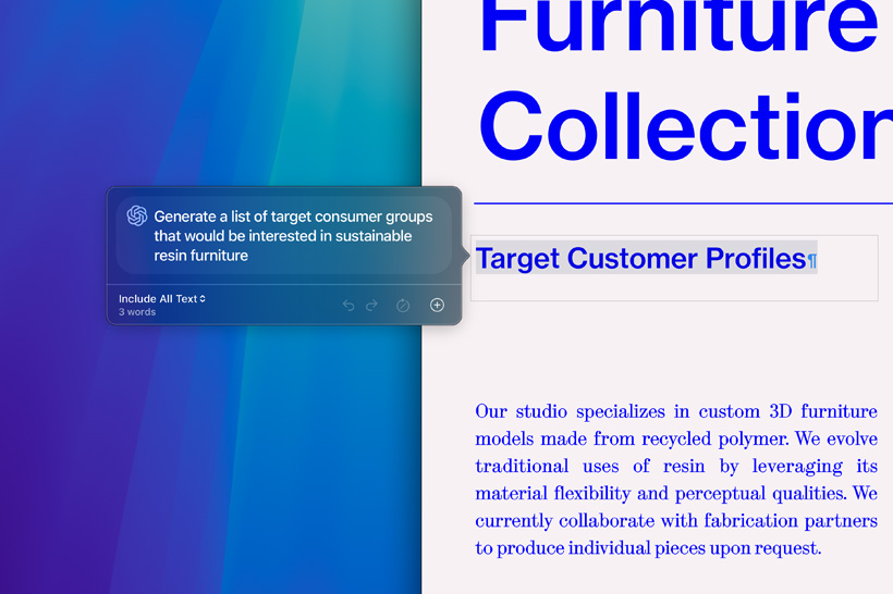 Apple Intelligence Alati za pisanje sažimaju akademski rad